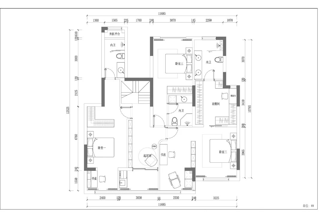 平面圖-常州別墅中式裝修 平面圖-常州別墅中式裝修